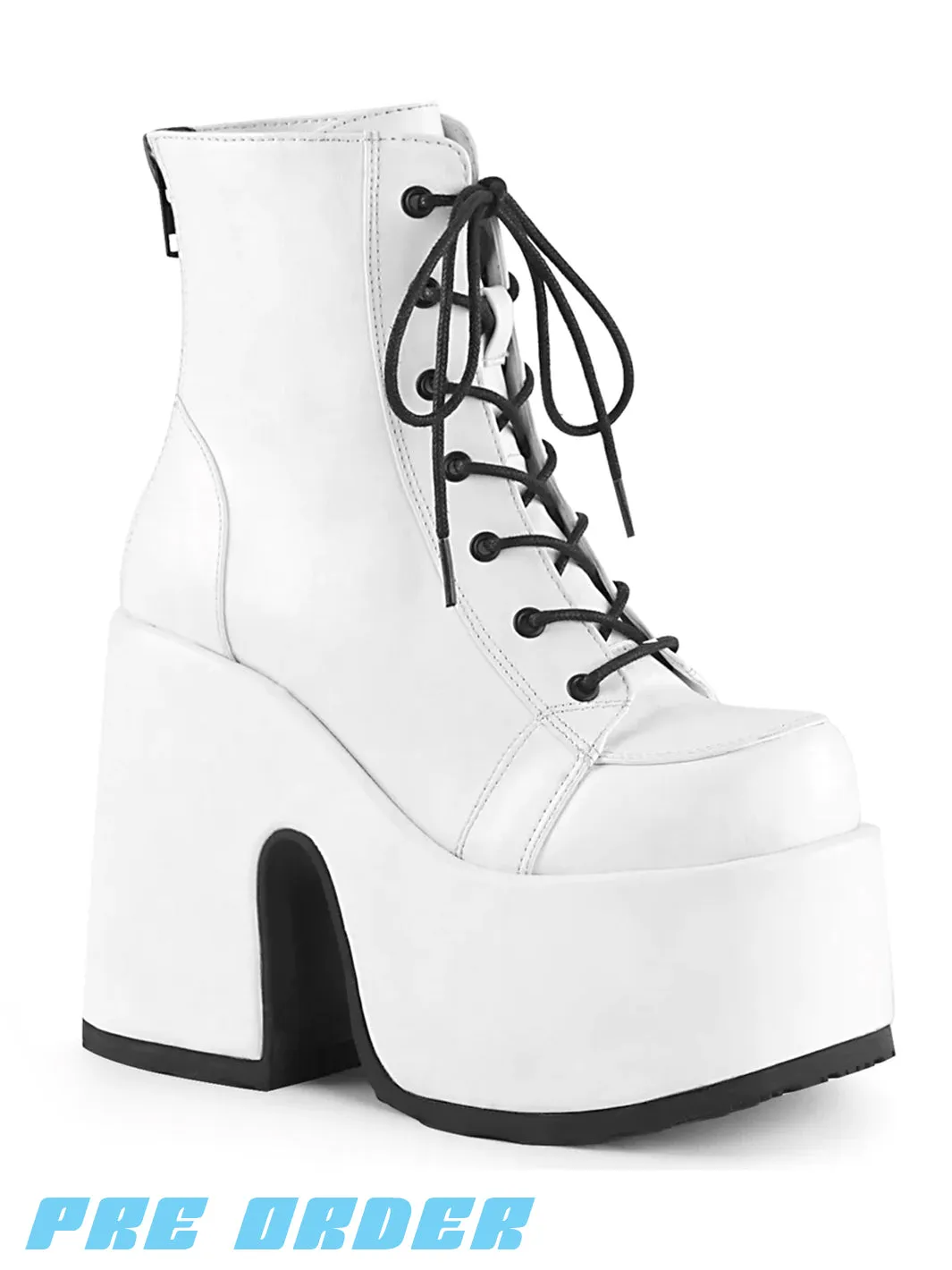 DEMONIA CAMEL-203 BOOTS - WHITE ✰ PRE ORDER ✰