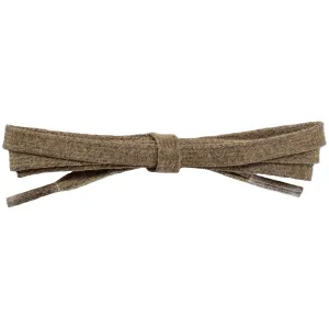Waxed Cotton 1/4" Flat Dress Laces 12 Pack - Olive Green (12 Pair Pack) Shoelaces